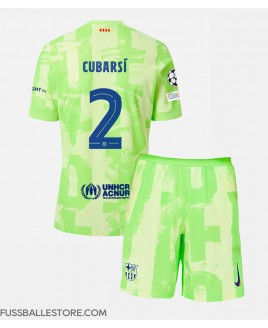 Günstige Barcelona Pau Cubarsi #2 3rd trikot Kinder 2024-25 Kurzarm (+ Kurze Hosen)
